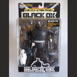 NEW 1999 MEDICOM 8” BLACK OX T-28 GIGANTOR MIRACLE ACTION FIGURE B&W